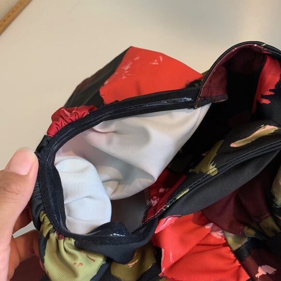 Kate Spade Dress Womens 12 Multi Just Rosy Beau Bow Sweetheart Neck Puff Sleeve - Picture 13 of 16